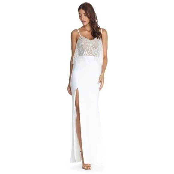 Dress The Population Roselyn Gown White Women’s Size S Wedding Formal Event - Picture 1 of 16